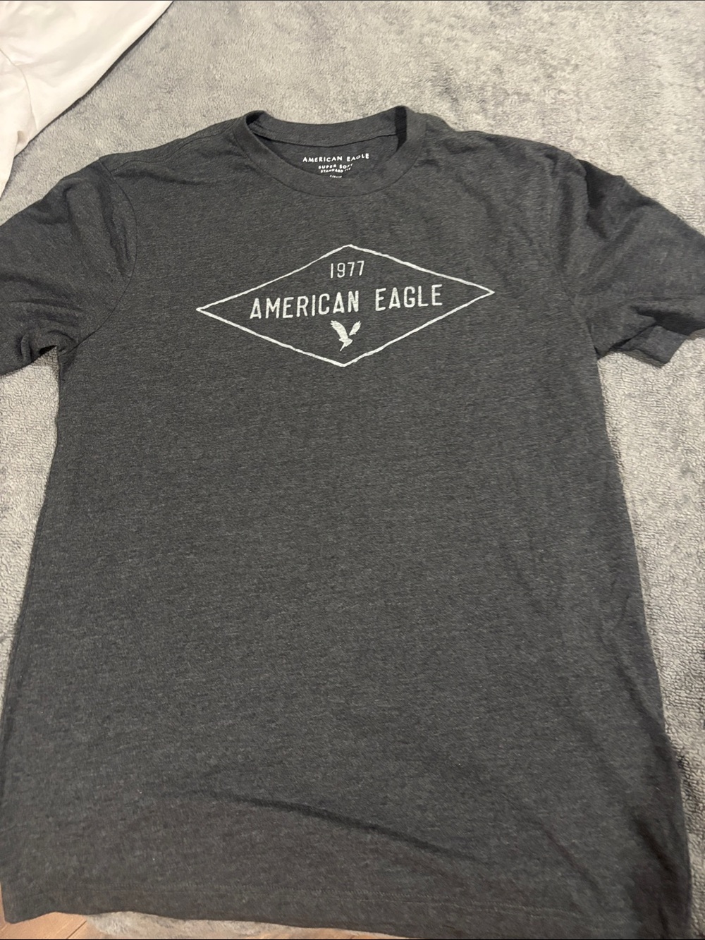 American Eagle Outfitters Charcoal Graphic Short Sleeve Tee